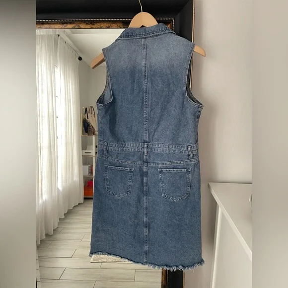 Joie Sleeveless Classic Denim Mini Dress - Picture 4 of 5